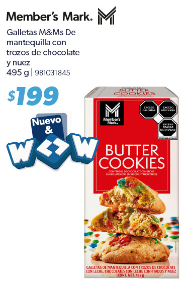 Galletas de mantequilla con trozos de chocolate