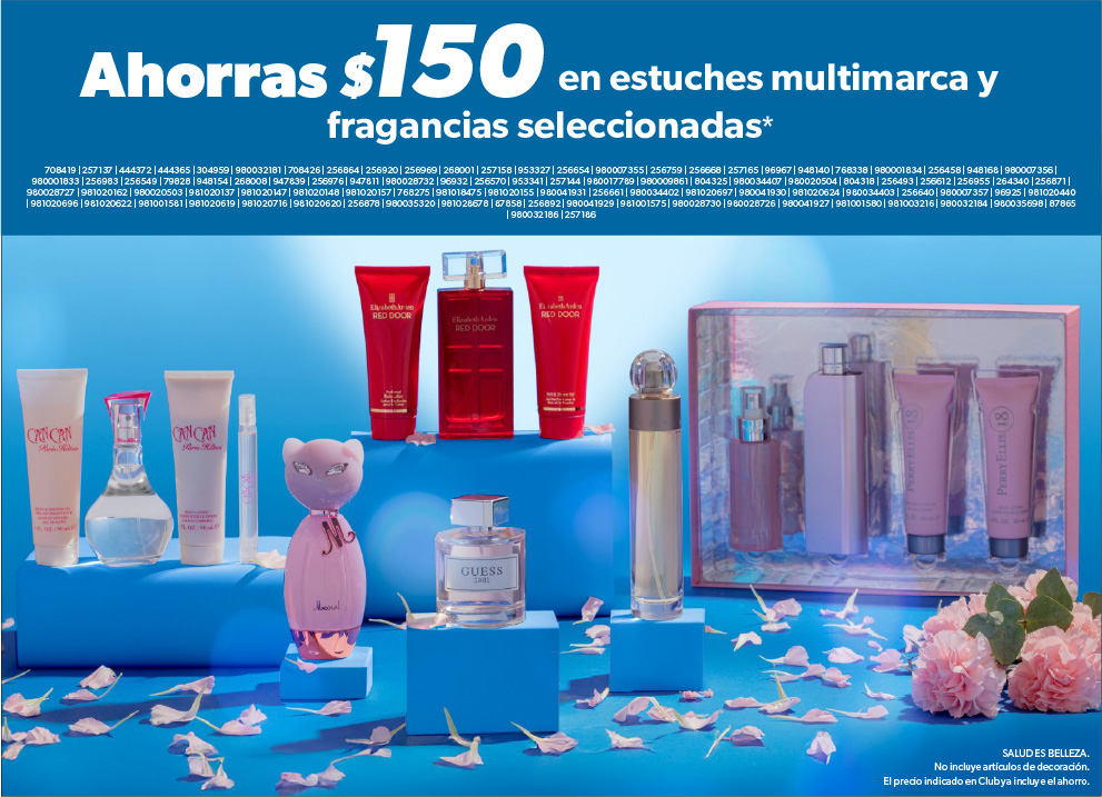 Estuches multimarca y fragancias seleccionadas