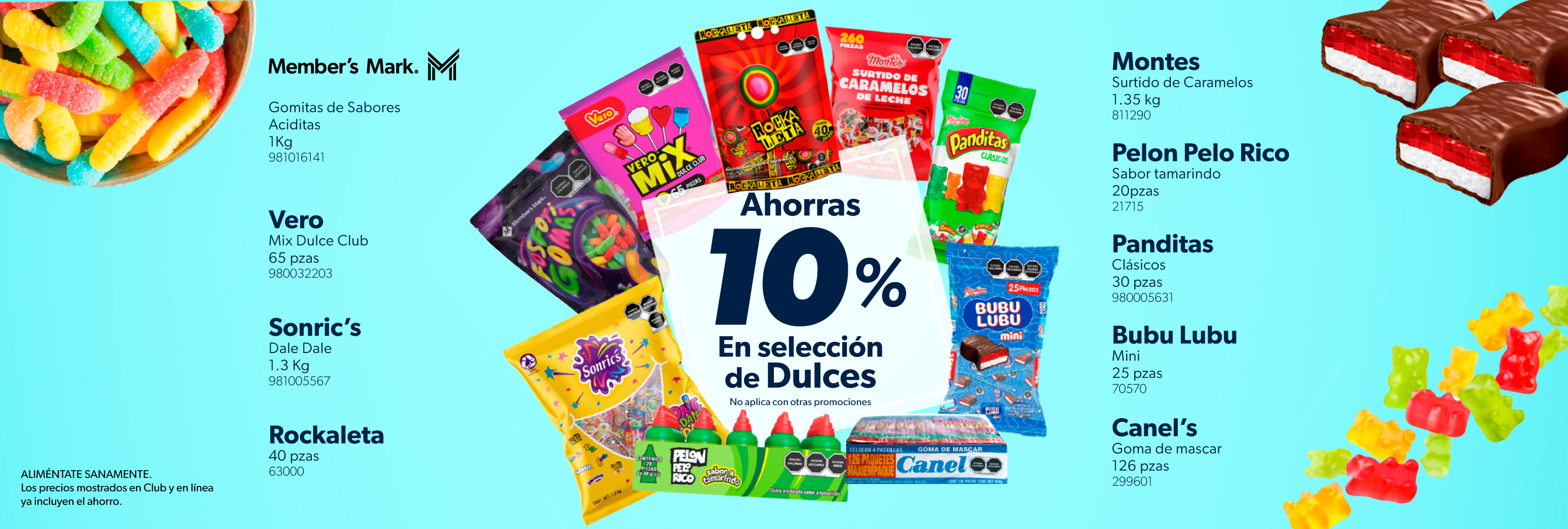 En seleccion de dulces