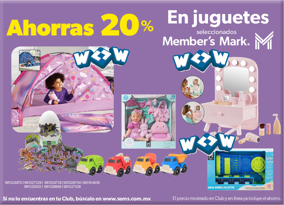 En juguetes seleccionados