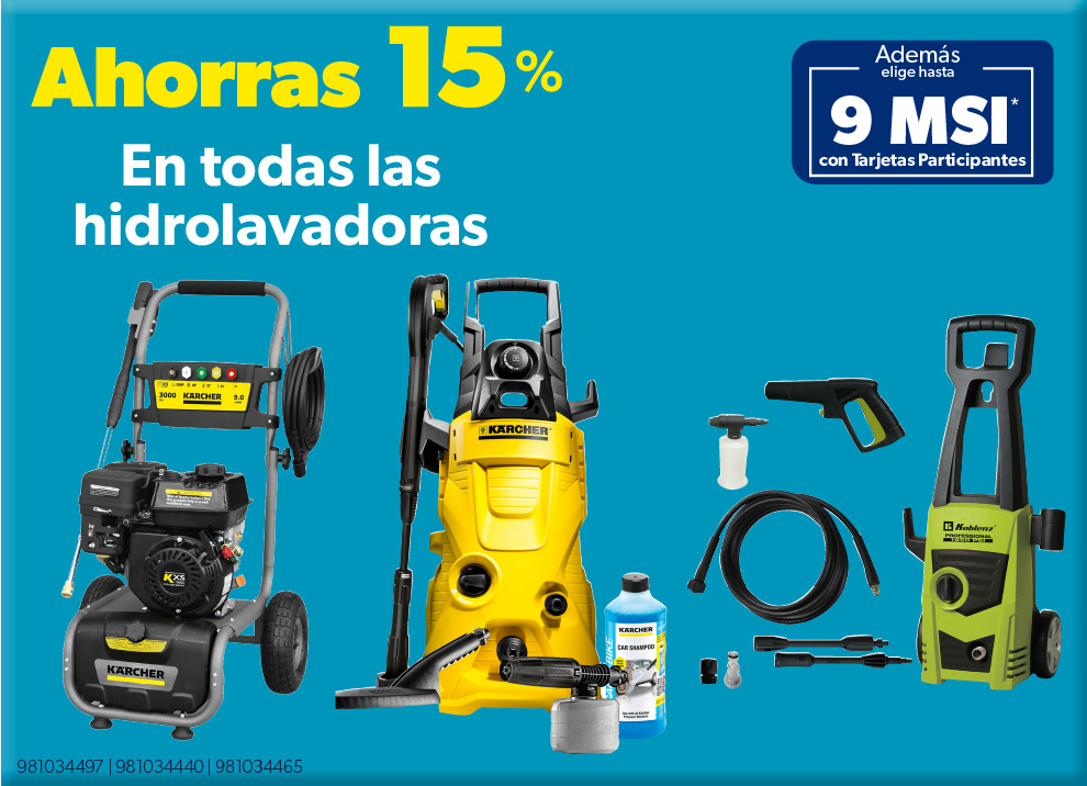 En todas las hidrolavadoras