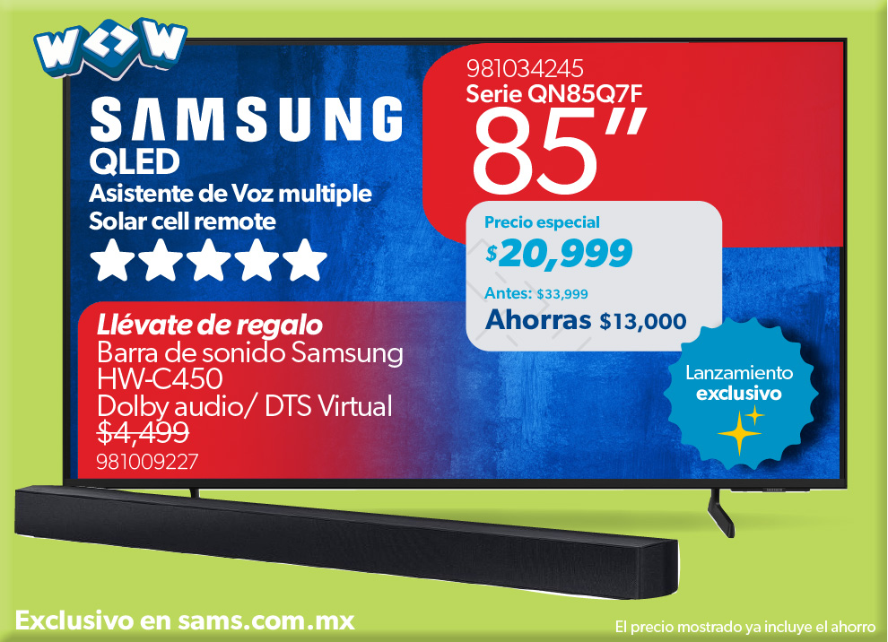 Pantalla QLED 85 pulgadas
