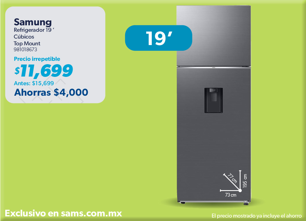 Refrigerador 19 pulgadas