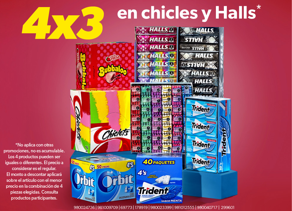 En chicles y halls