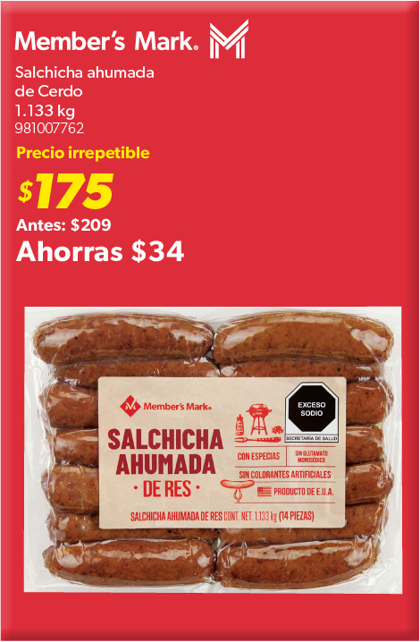 Salchicha ahumada de cerdo
