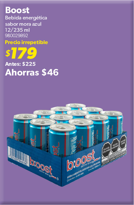 Bebida energetica sabor mora azul