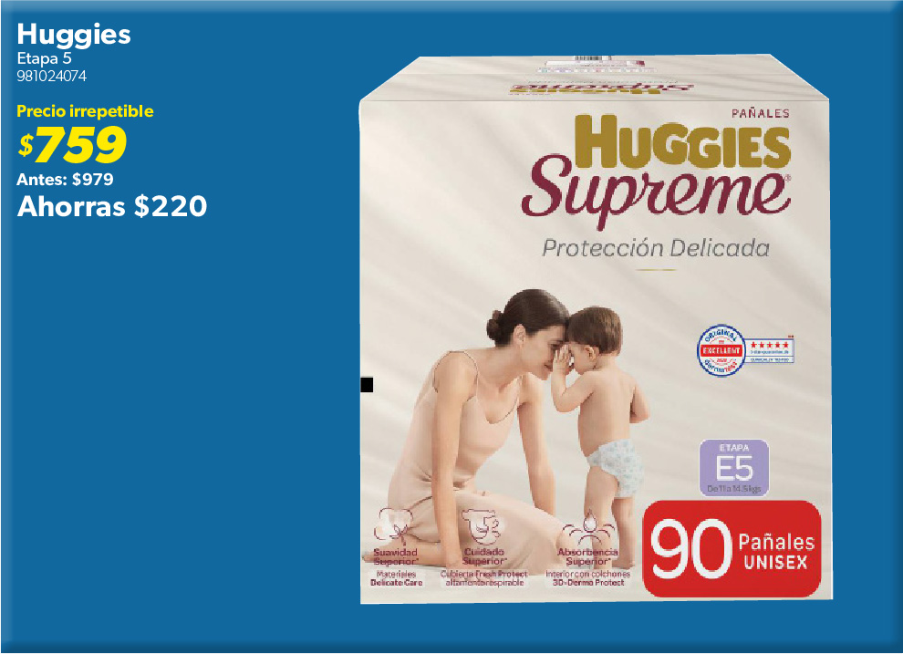 Panales unisex supreme etapa 5