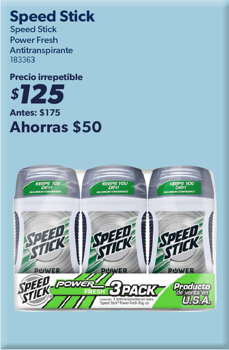 Antitranspirante power fresh