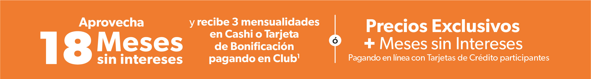 Aprovecha  18 Meses sin intereses