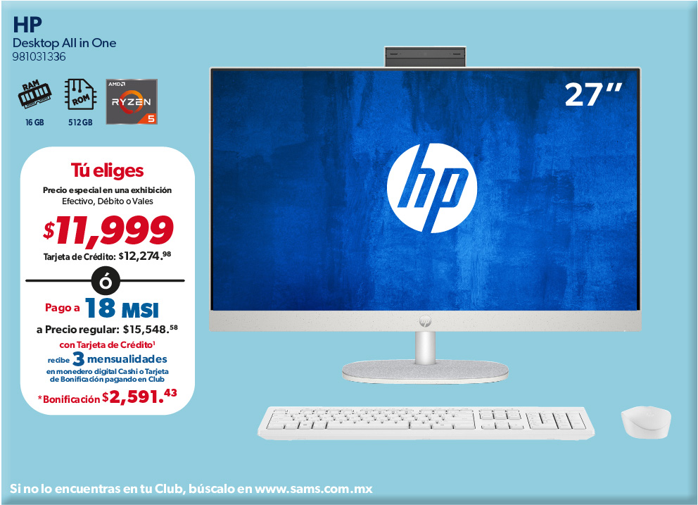 Desktop all in one 27 pulgadas