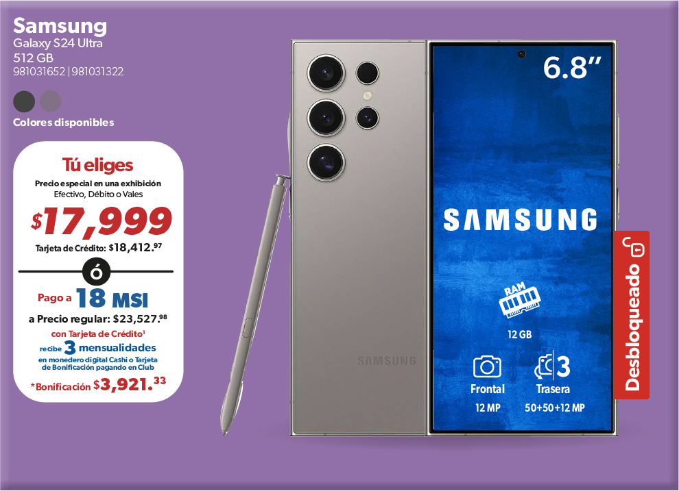 Smartphone Galaxy S24 ultra 512 gb