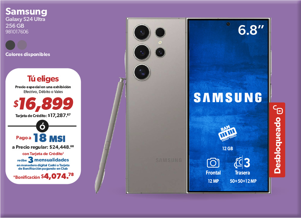 Smartphone Galaxy S24 ultra 256 gb