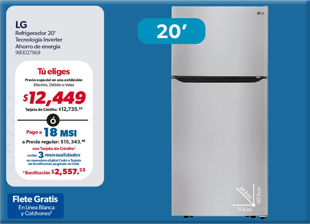 Refrigerador 20 pulgadas