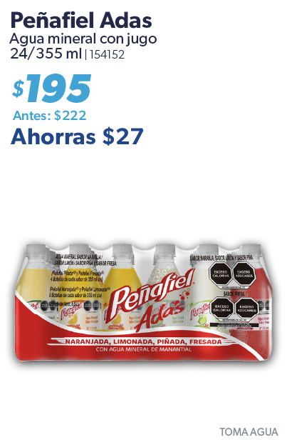 Agua mineral con jugo