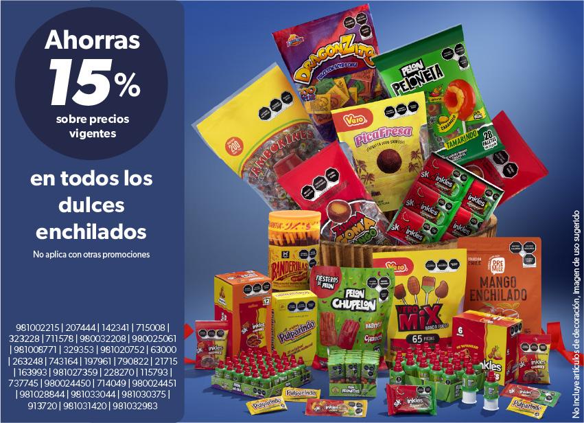 En todos los dulces enchilados