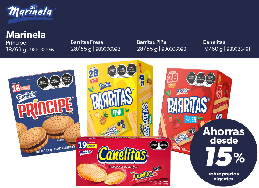 Galletas principe barritas  canelitas