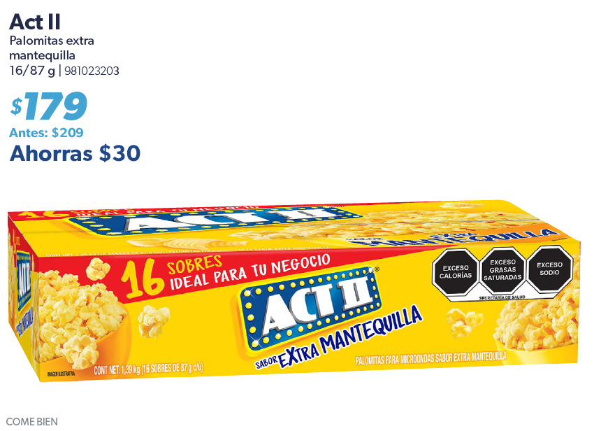Palomitas extra mantequilla