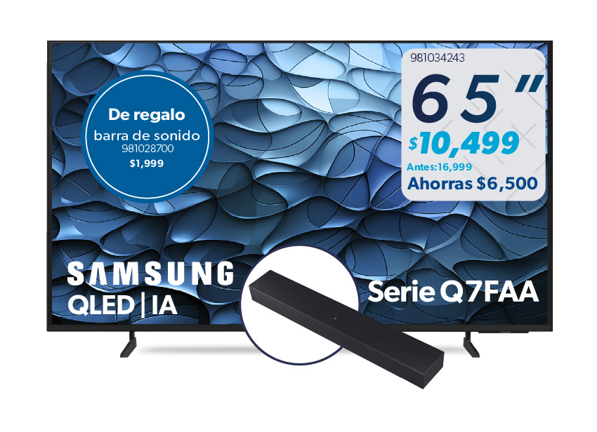Pantalla 65 pulgadas mas barra de sonido