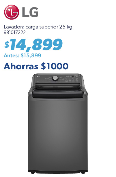 Lavadora carga superior 25 kg