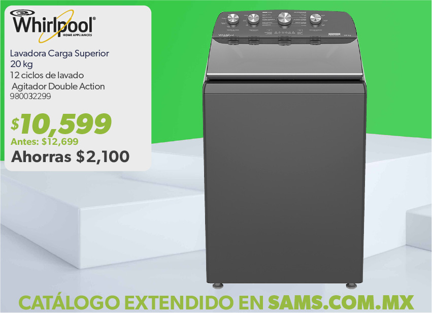 Lavadora carga superior 20 kg