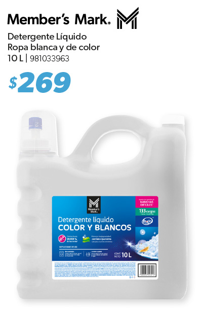 Detergente liquido ropa blanca color