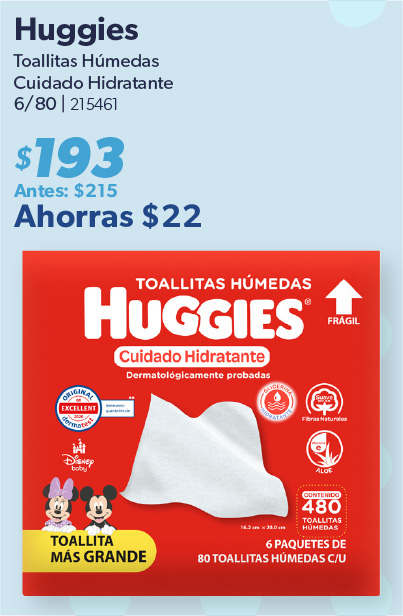Toallitas humedas cuidado hidratante