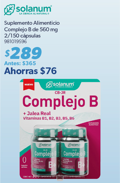 Suplemento alimenticio complejo b