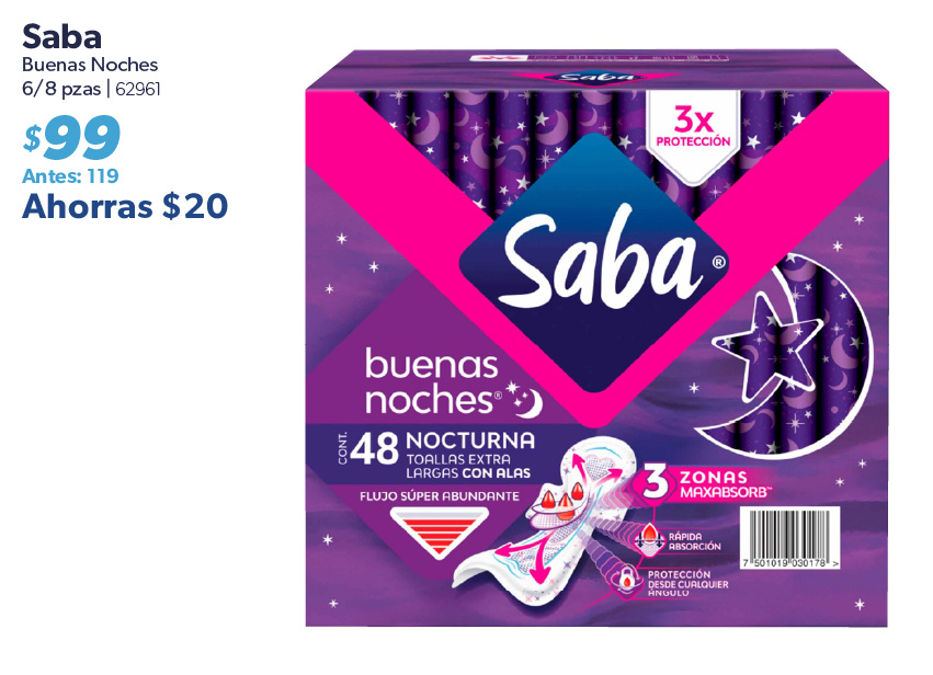 Toallas sanitarias nocturnas