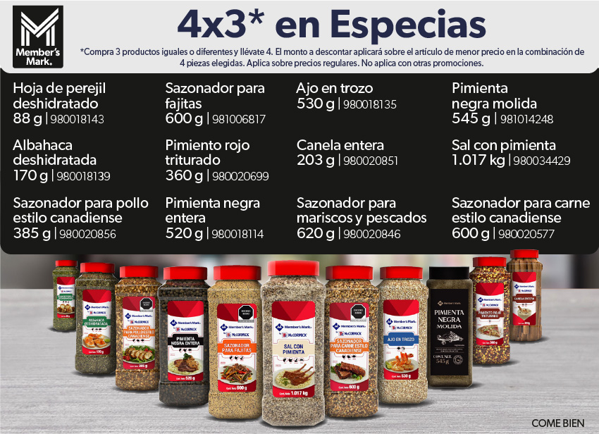 Especias varias