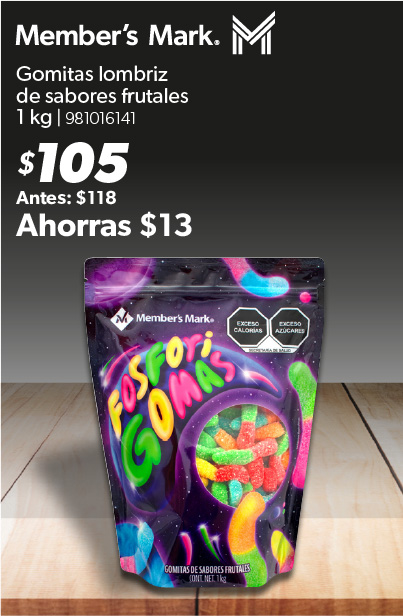 Gomitas lombriz sabores frutales