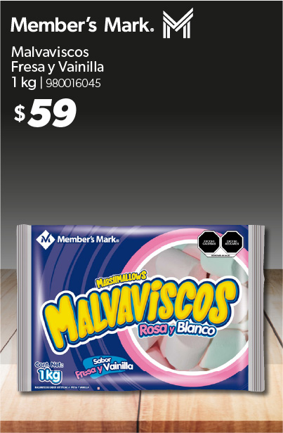 Malvaviscos fresa y vainilla
