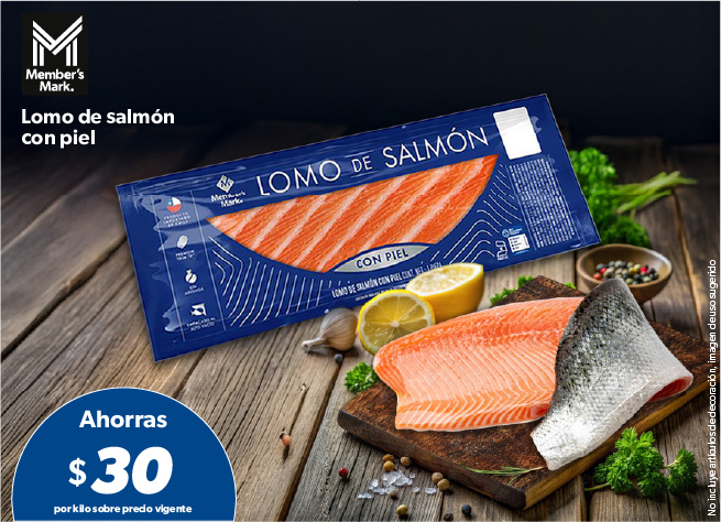 Lomo de salmon con piel
