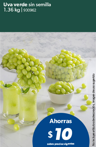 Uva verde sin semilla