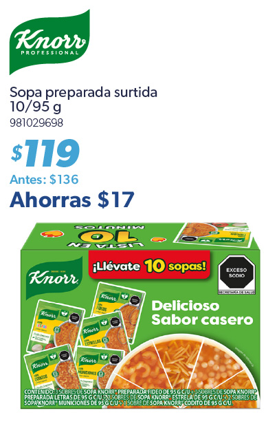 Sopa preparada surtida