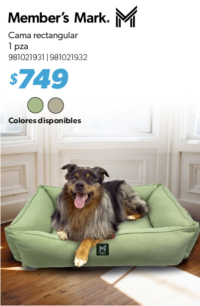 Cama para perro rectangular