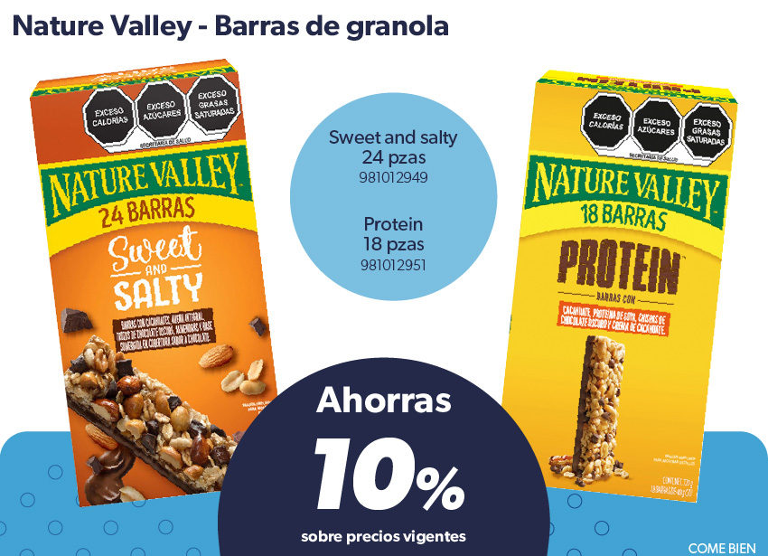 Barras de granola sweet protein