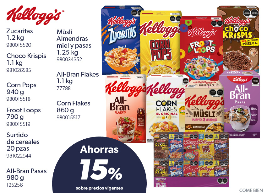En cereales varios sabores