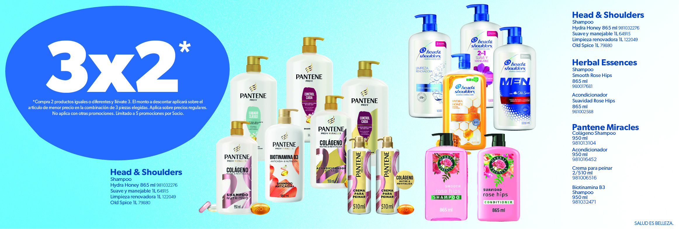 En shampoos seleccionados