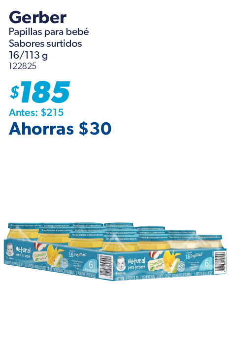 Papillas para bebe sabores surtidos