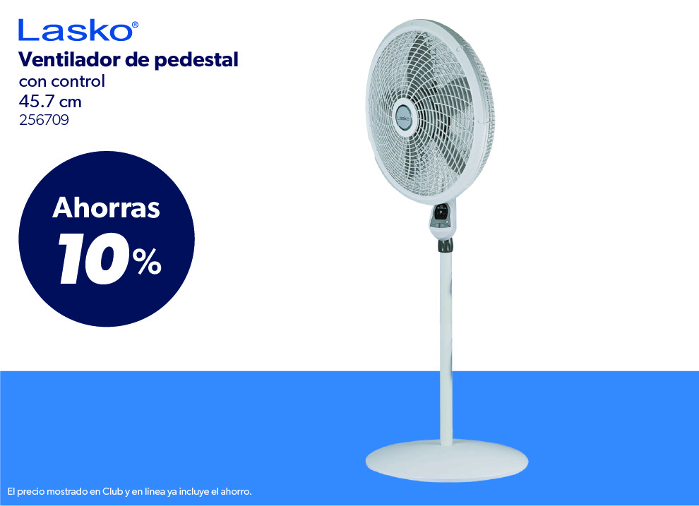Ventilador de pedestal con control