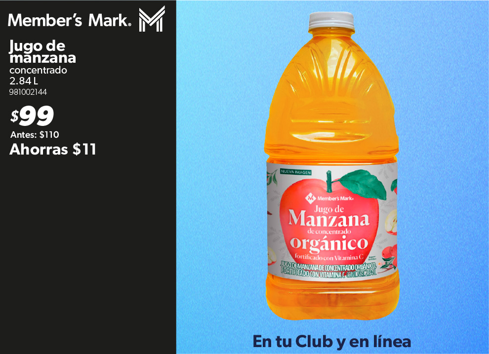 Jugo de manzana organico