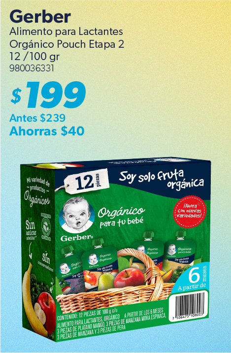 Alimento para lactantes organico