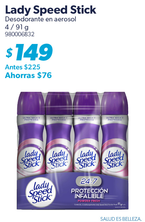 Desodorante en aerosol proteccion infalible