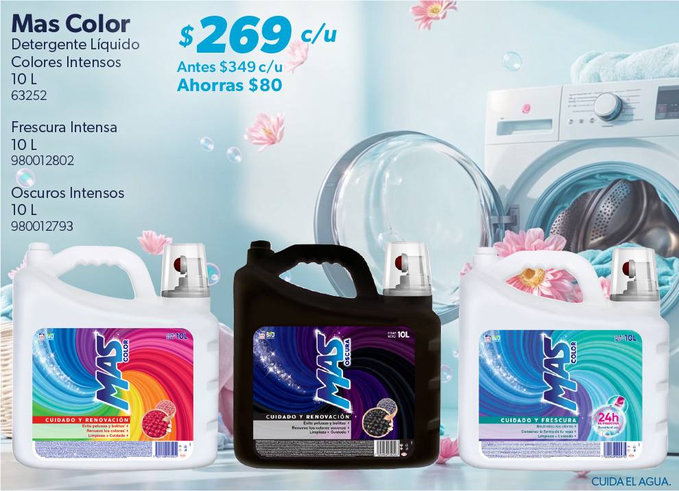 Detergentes liquidos color, ropa oscura