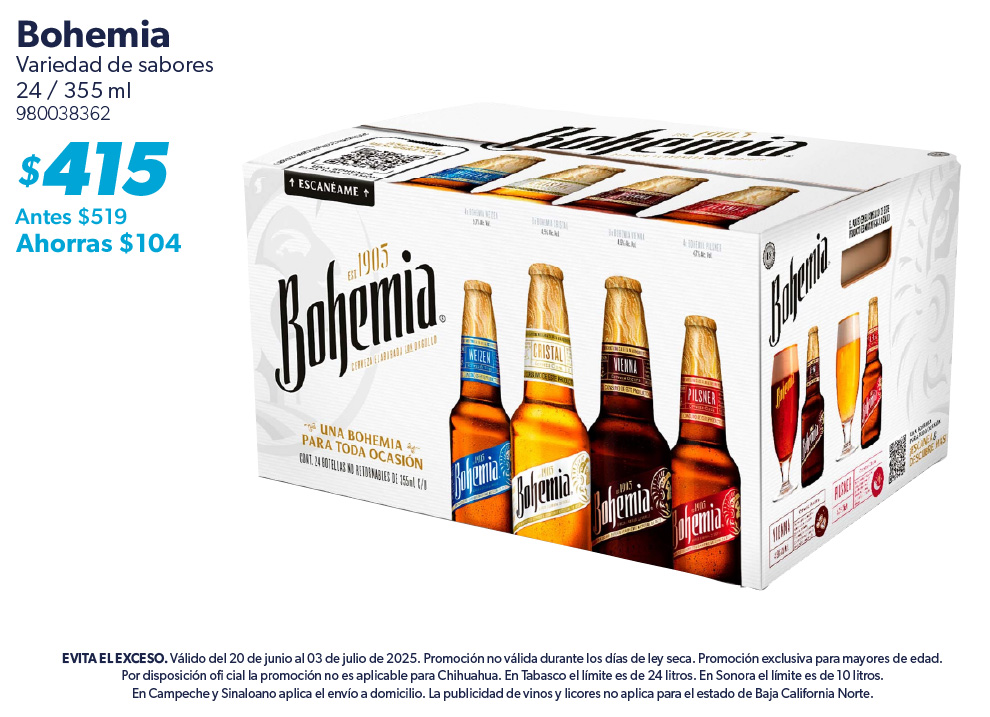 Cerveza variedad de sabores