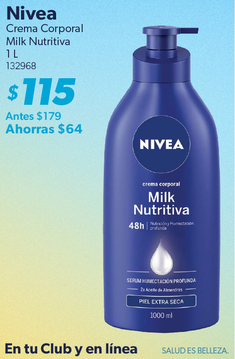 Crema corporal milk nutritiva