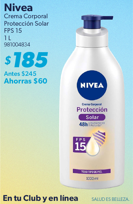 Crema corporal proteccion solar