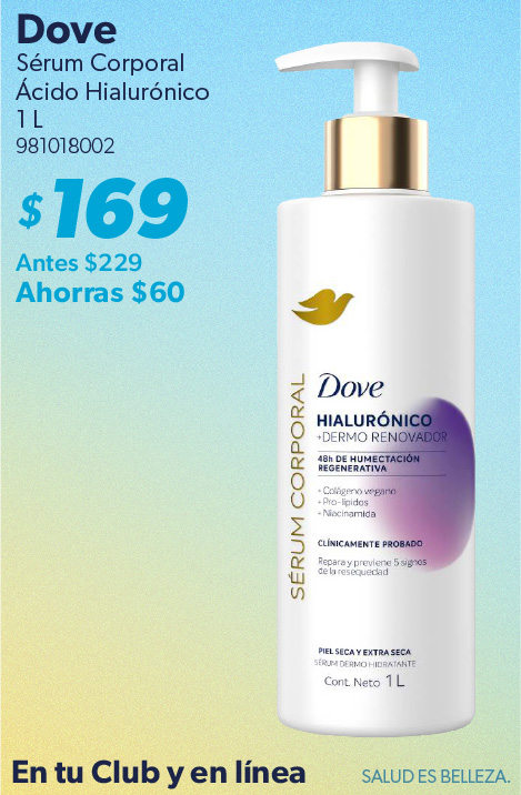 Serum corporal con acido hialuronico
