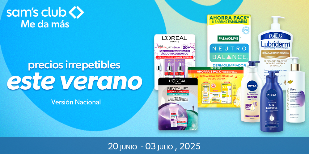 Sams Club me da mas precios irrepetibles este verano