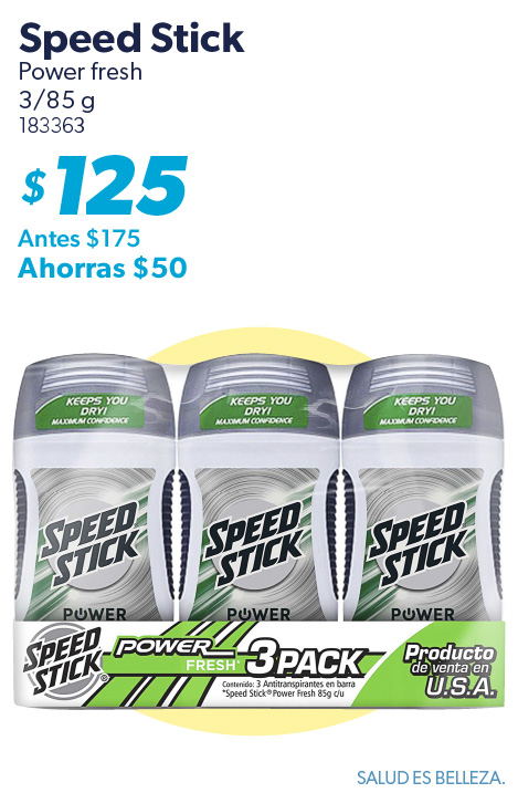 Antitranspirante en barra power fresh